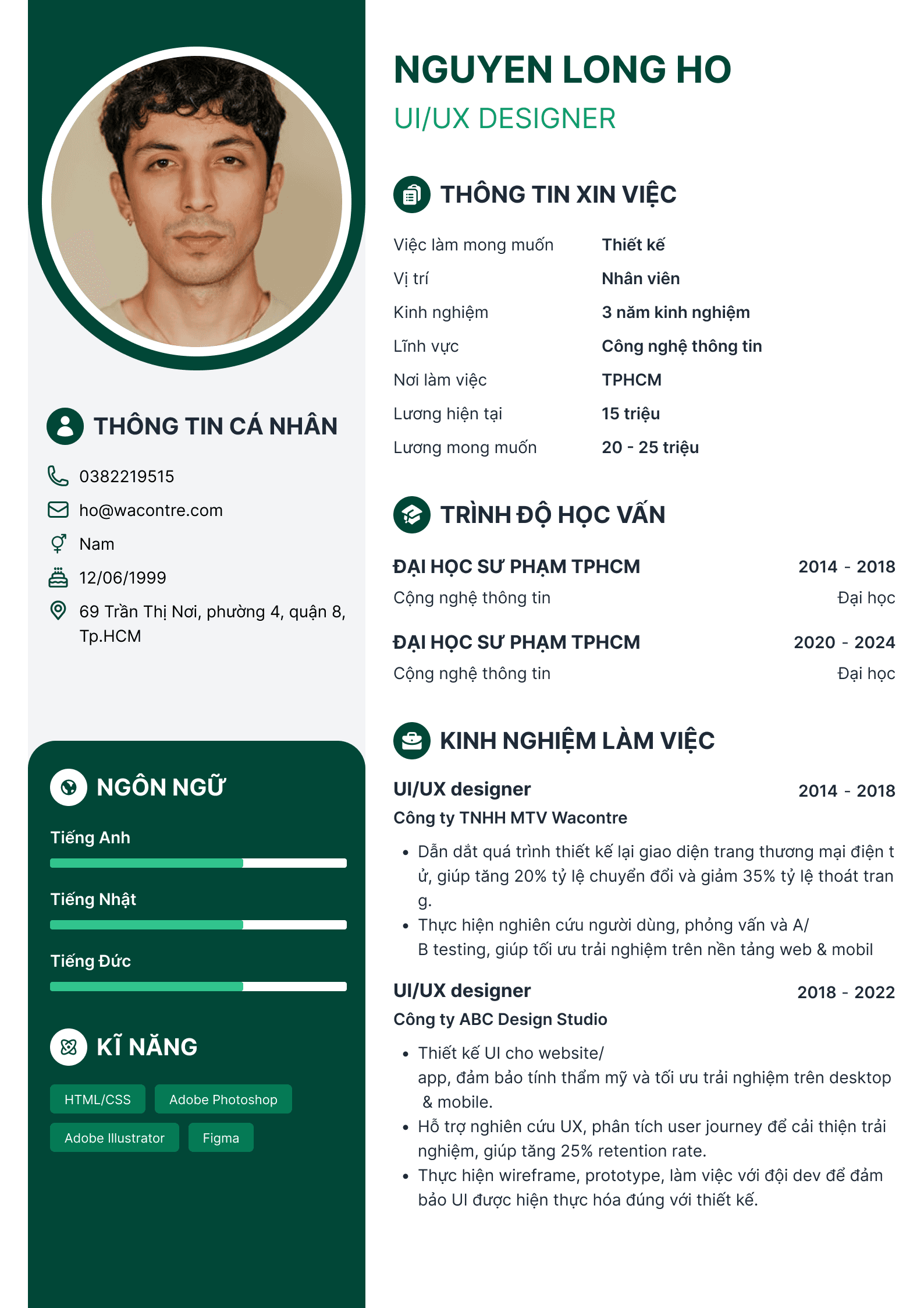 Standard Resume